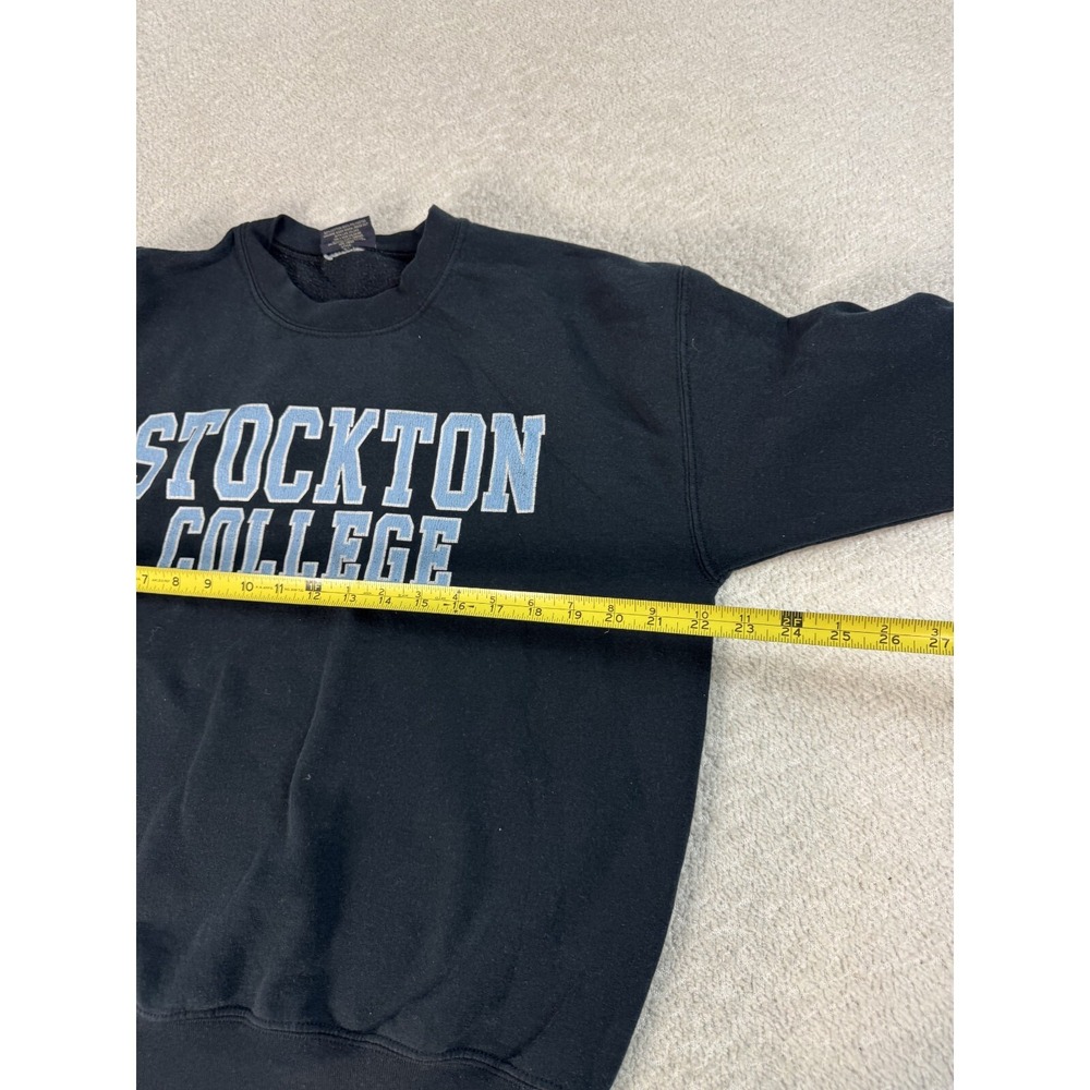 Vintage MV Sport Mens Stockton College Crewneck Sweatshirt Navy Medium - Picture 7 of 7